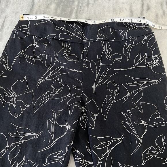 Jules & Leopold Ankle pant Black & White Print Pull On Stretch Casual Comfy - Picture 5 of 9